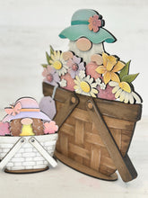 Load image into Gallery viewer, Gnome Spring For The Flower Basket Interchangeable File SVG, Dasiy, Floral, Tulip, Tiered Tray, Glowforge, LuckyHeartDesignsCo
