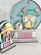 Load image into Gallery viewer, Gnome Spring Snow Globe Interchangeable File SVG, TINY, Glowforge, Birdhouse, Flower, Butterfly, Tiered Tray LuckyHeartDesignsCo

