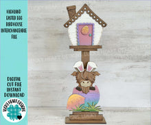 Load image into Gallery viewer, Highland Easter Egg for the Birdhouse Interchangeable File SVG Spring, Bunny Seasonal, Holiday Shapes, Glowforge, Laser, LuckyHeartDesignsCo

