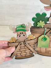 Load image into Gallery viewer, Moose St. Patrick&#39;s Day For The Flower Basket Interchangeable File SVG TINY, Lucky Horseshoe Clover Glowforge LuckyHeartDesignsCo
