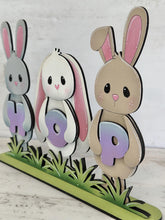 Load image into Gallery viewer, Bunny Hop Standing Easter, File SVG, Glowforge, Egg, Carrot, Nerdy, Egg Hunt, Spring, LuckyHeartDesignsCo
