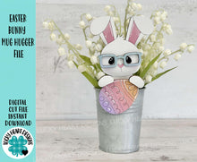 Load image into Gallery viewer, Easter Bunny Mug Hugger File SVG, Glowforge Egg, Spring, Nerdy, Floppy, Tiered Tray, Tray Decor, Plant Topper, Gift, LuckyHeartDesignsCo
