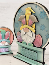 Load image into Gallery viewer, Easter Bunny Gnome Snow Globe Interchangeable File SVG, Glowforge, Spring, Easter Eggs, Tiered Tray LuckyHeartDesignsCo
