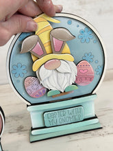 Load image into Gallery viewer, Easter Bunny Gnome Snow Globe Interchangeable File SVG, Glowforge, Spring, Easter Eggs, Tiered Tray LuckyHeartDesignsCo
