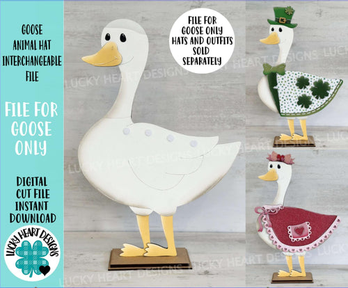 Goose Animal Hats Interchangeable File SVG, Goose ONLY, Duck, Outfits, Seasonal, Holiday, Farm, Glowforge, LuckyHeartDesignsCo