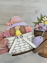 Load image into Gallery viewer, Gnome Spring For The Flower Basket Interchangeable File SVG, Dasiy, Floral, Tulip, Tiered Tray, Glowforge, LuckyHeartDesignsCo
