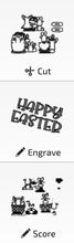 Load image into Gallery viewer, Moose Easter Standing File SVG, Glowforge, Egg, Basket, Hunt, Bunny, LuckyHeartDesignsCo
