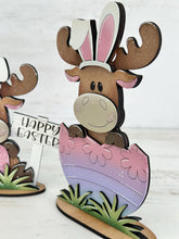 Load image into Gallery viewer, Moose Easter Standing File SVG, Glowforge, Egg, Basket, Hunt, Bunny, LuckyHeartDesignsCo
