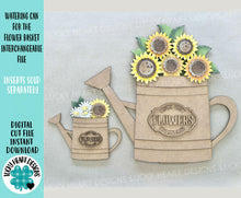 Load image into Gallery viewer, Watering Can for the Flower Basket Interchangeable (Original and TINY) File SVG, Floral, Seasonal, Holiday, Glowforge, LuckyHeartDesignsCo
