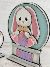 Load image into Gallery viewer, Hoppy Easter Bunny Snow Globe Interchangeable File SVG, TINY Glowforge, Spring Carrots Nerdy Glasses, Eggs Tiered Tray LuckyHeartDesignsCo
