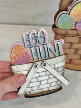 Load image into Gallery viewer, Easter Egg Hunt For The Flower Basket Interchangeable File SVG, TINY, Carrots, Bunny, Tiered Tray, Glowforge, LuckyHeartDesignsCo

