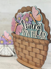 Load image into Gallery viewer, Spring Is In The Air For The Flower Basket Interchangeable File SVG, TINY Butterfly Floral Flowers Tiered Tray Glowforge LuckyHeartDesignsCo
