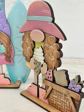 Load image into Gallery viewer, Summer Gnome Tiered Tray Standing File SVG, Glowforge Tiered Tray, Ice Cream, Pool, Beach, Lemonade, Surf, Swim, LuckyHeartDesignsCo
