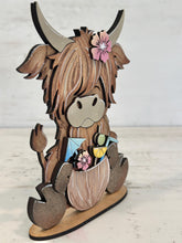 Load image into Gallery viewer, Highland Summer Beach Standing File SVG, Glowforge, Swim, Tropical, Coconut, Cow, Farm, Beach, Tiered Tray LuckyHeartDesignsCo
