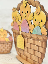 Load image into Gallery viewer, Easter Chicks For The Flower Basket Interchangeable File SVG, TINY, Egg, Tiered Tray Glowforge LuckyHeartDesignsCo
