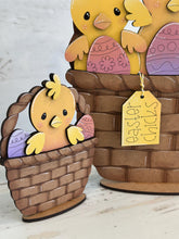 Load image into Gallery viewer, Easter Chicks For The Flower Basket Interchangeable File SVG, TINY, Egg, Tiered Tray Glowforge LuckyHeartDesignsCo
