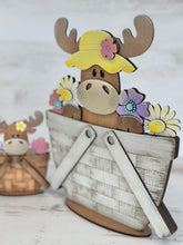 Load image into Gallery viewer, Moose Spring For The Flower Basket Interchangeable File SVG, Floral, Flowers, Tiered Tray, Glowforge, LuckyHeartDesignsCo
