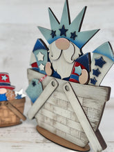 Load image into Gallery viewer, July Fireworks Gnome For The Flower Basket Interchangeable File SVG, America, USA, Summer, Tiered Tray, Glowforge, LuckyHeartDesignsCo
