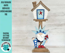 Load image into Gallery viewer, July Firework Gnome for the Birdhouse Interchangeable File SVG, Glowforge, USA, Holiday Shapes, America, Fourth of July, LuckyHeartDesignsCo
