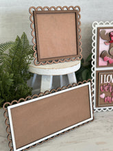 Load image into Gallery viewer, Classic Frames Interchangeable Leaning Sign File SVG, Glowforge, Backers, Farmhouse, LuckyHeartDesignsCo
