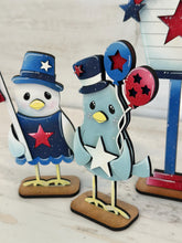 Load image into Gallery viewer, July Americana Birds Standing File SVG, America, USA, Fourth, Flag, Statue of Liberty, Holiday Decor, Glowforge, LuckyHeartDesignsCo
