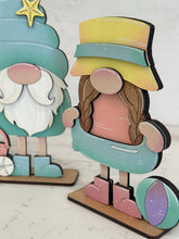 Load image into Gallery viewer, Summer Gnome Tiered Tray Standing File SVG, Glowforge Tiered Tray, Ice Cream, Pool, Beach, Lemonade, Surf, Swim, LuckyHeartDesignsCo

