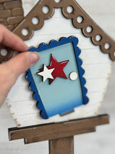 Load image into Gallery viewer, July Firework Gnome for the Birdhouse Interchangeable File SVG, Glowforge, USA, Holiday Shapes, America, Fourth of July, LuckyHeartDesignsCo
