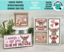 Load image into Gallery viewer, Classic Frames Interchangeable Leaning Sign File SVG, Glowforge, Backers, Farmhouse, LuckyHeartDesignsCo

