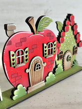 Load image into Gallery viewer, Apples Standing Houses File SVG, Glowforge, Summer, Fall, School, Teacher, Picking, Spring, Fruit, LuckyHeartDesignsCo
