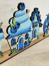 Load image into Gallery viewer, Blueberry Standing Houses File SVG, Glowforge, Summer, Spring, Fruit, Cupcake, LuckyHeartDesignsCo
