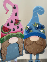 Load image into Gallery viewer, Long Hat Summer Fruit Porch Gnome Interchangeable File SVG, ADD ON, Lemon, Strawberry, Blue, Holiday, Seasonal Glowforge LuckyHeartDesignsCo
