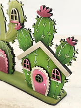 Load image into Gallery viewer, Cactus Standing Houses File SVG, Glowforge, Summer, Spring, Western, Succulent, Plant, Desert, LuckyHeartDesignsCo
