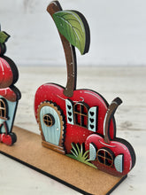 Load image into Gallery viewer, Cherry Standing Houses File SVG, Glowforge, Farm Picking, Summer, Spring, Fruit, Cupcake, LuckyHeartDesignsCo

