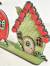 Load image into Gallery viewer, Apples Standing Houses File SVG, Glowforge, Summer, Fall, School, Teacher, Picking, Spring, Fruit, LuckyHeartDesignsCo
