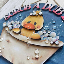 Load image into Gallery viewer, Duck Bathtub Door Hanger File SVG, Duck, Tub, Bubbles, Bathroom, Ducky, Farm Glowforge, LuckyHeartDesignsCo
