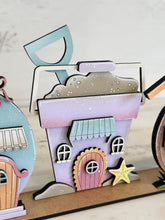 Load image into Gallery viewer, Beach Summer Shell Standing Houses File SVG, Glowforge, Tropical Drink, Coconut, Hawaiian, Beach Ball, Sand Bucket, LuckyHeartDesignsCo
