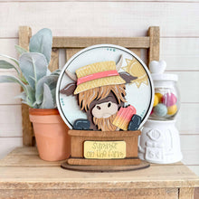 Load image into Gallery viewer, Summer Treats Highland Snow Globe Interchangeable File SVG, TINY, Glowforge, Cow, Beach Pool Popsicle Farm, Tiered Tray LuckyHeartDesignsCo
