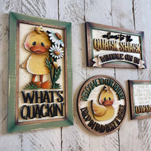 Load image into Gallery viewer, Duck Sign Bundle Set File SVG, Glowforge, Spring, Summer, Cure, Daisy, LuckyHeartDesignsCo
