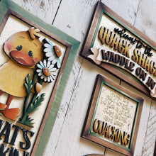 Load image into Gallery viewer, Duck Sign Bundle Set File SVG, Glowforge, Spring, Summer, Cure, Daisy, LuckyHeartDesignsCo
