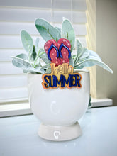 Load image into Gallery viewer, Summer Mug Hugger Bundle File SVG, Glowforge, Watermelon, Sun, Flip Flops, Popsicle, Tiered Tray, Plant Topper, Gift, LuckyHeartDesignsCo
