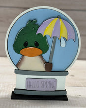 Load image into Gallery viewer, Spring Duck Snow Globe Interchangeable File SVG, TINY Summer, Bird, Glowforge, Tiered Tray LuckyHeartDesignsCo
