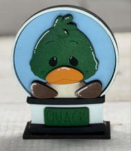 Load image into Gallery viewer, Spring Duck Snow Globe Interchangeable File SVG, TINY Summer, Bird, Glowforge, Tiered Tray LuckyHeartDesignsCo
