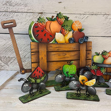 Load image into Gallery viewer, Fruit Salad For The Flower Basket Interchangeable File SVG, Strawberry, Lemon, Watermelon Apple Tiered Tray, Glowforge, LuckyHeartDesignsCo
