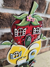 Load image into Gallery viewer, Watermelon Strawberry Lemon Stacking Standing Houses File SVG, Glowforge, Summer, Spring, Fruit, Farm, LuckyHeartDesignsCo
