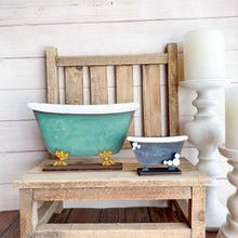 Load image into Gallery viewer, Bathtub Flower Basket Interchangeable (Original and TINY) File SVG, Bathroom, Tiered Tray, Glowforge, LuckyHeartDesignsCo
