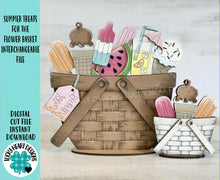 Load image into Gallery viewer, Summer Treats For The Flower Basket Interchangeable File SVG, TINY, Watermelon, Lemonade, Tray, Ice Cream, Glowforge, LuckyHeartDesignsCo
