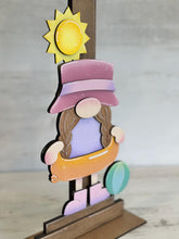 Load image into Gallery viewer, Summer Gnome for the Birdhouse Interchangeable File SVG, Glowforge, Beach, Pool, Swim, Sun, LuckyHeartDesignsCo
