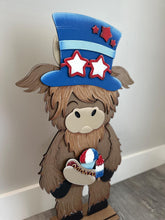 Load image into Gallery viewer, Highland Porch July Fourth Interchangeable Hats File SVG, (hat only) Seasonal Cow Holiday Farm, America, USA, Glowforge, LuckyHeartDesignsCo
