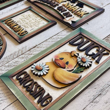 Load image into Gallery viewer, Duck Sign Bundle Set File SVG, Glowforge, Spring, Summer, Cure, Daisy, LuckyHeartDesignsCo
