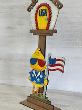 Load image into Gallery viewer, Duck Fourth Of July Birdhouse Interchangeable File SVG, Glowforge, Seasonal, Holiday Shapes, America, Fourth of July, LuckyHeartDesignsCo
